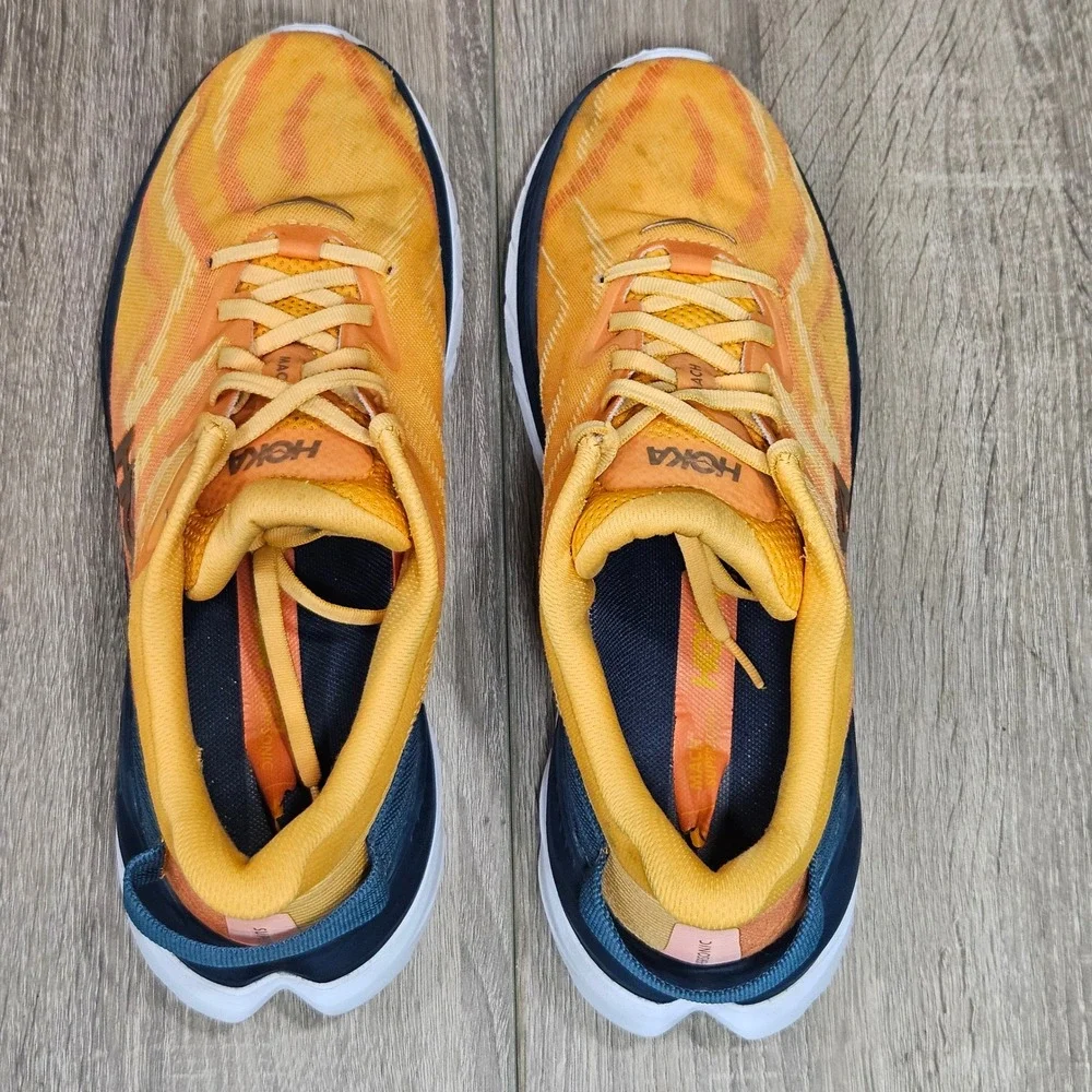 Hoka Mach Supersonic Mens 9.5 Running Shoes Yellow Camellia 1130250 RYCM